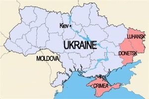 Cartina dell'Ucraina, ad oggi (2022)