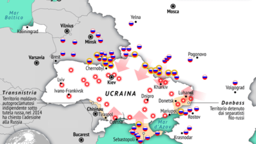 Schieramento delle forze armate russe che accerchiano l'Ucraina