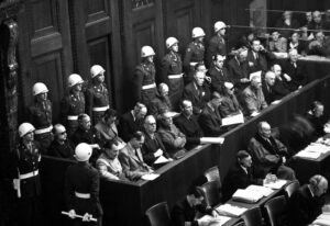 Foto dell'aula durante il processo di Norimberga