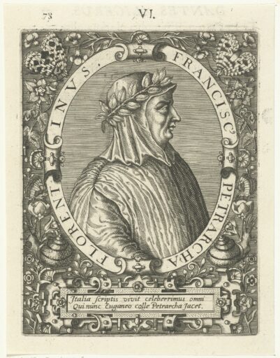 Ritratto di francesco Petrarca in ovale