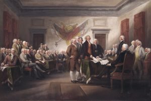 painting history the declaration of independence, july 4, 1776