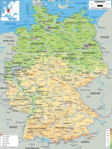 cartina geografica della Germania